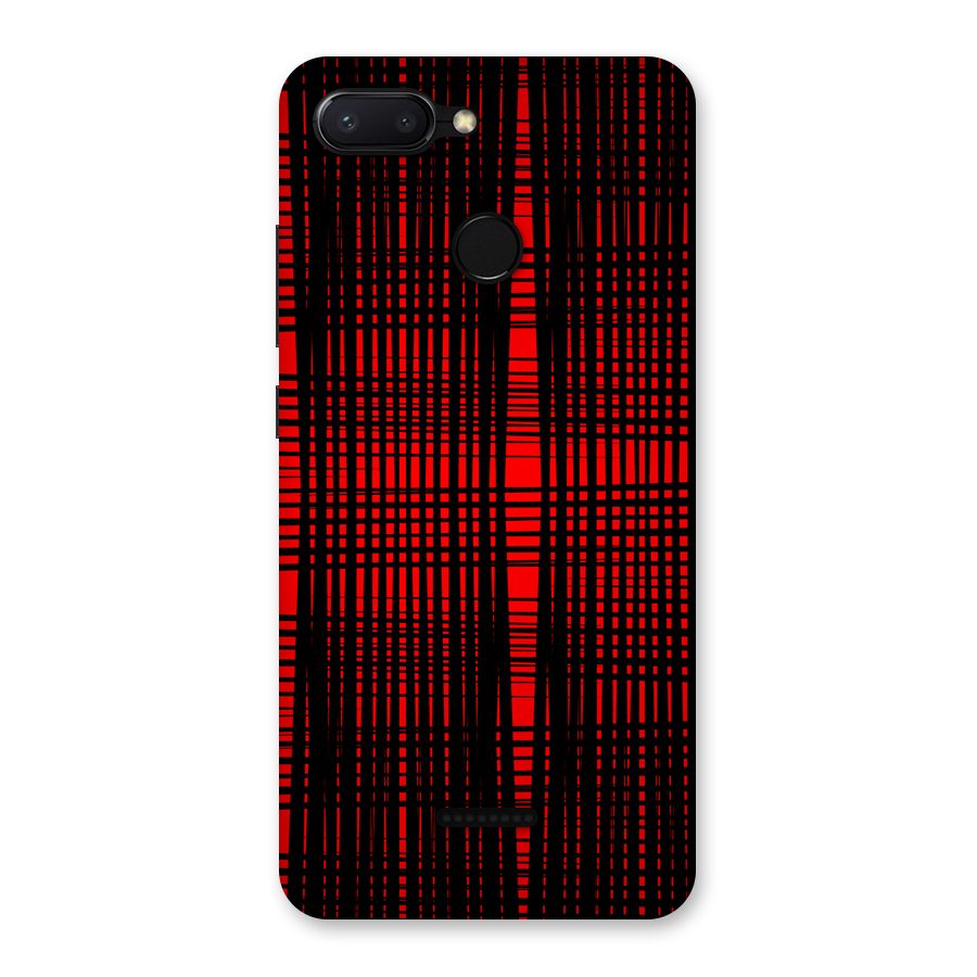 Red Net Design Back Case for Redmi 6