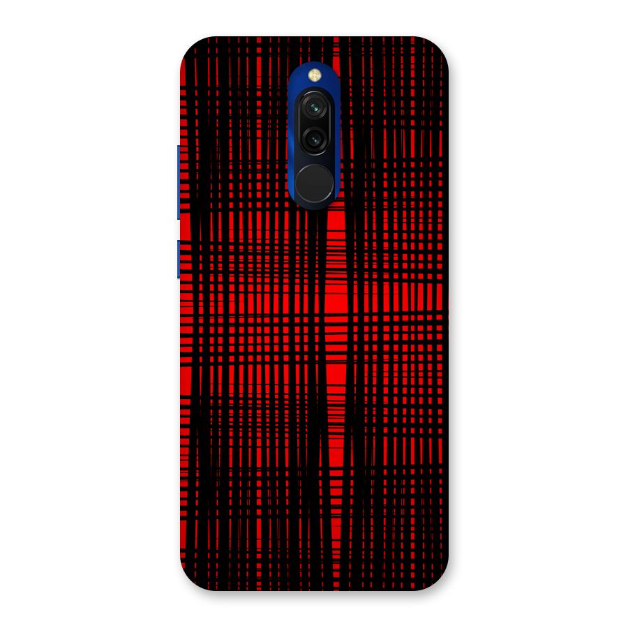 Red Net Design Back Case for Redmi 8