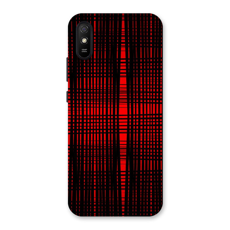 Red Net Design Back Case for Redmi 9i