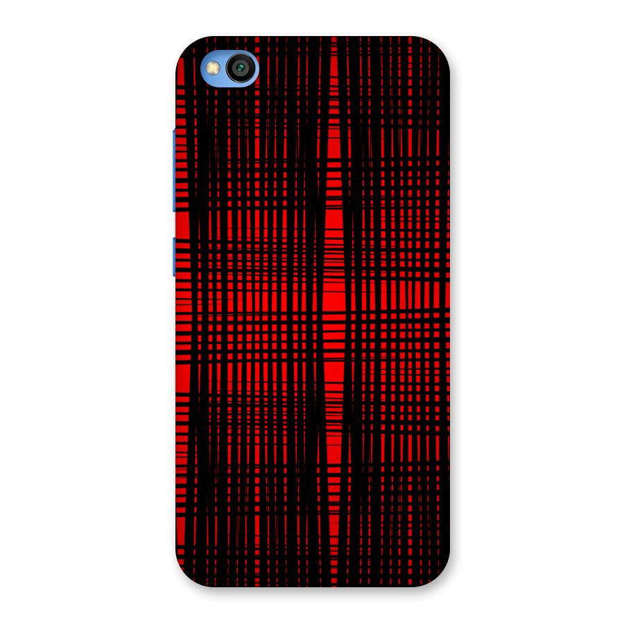 Red Net Design Back Case for Redmi Go