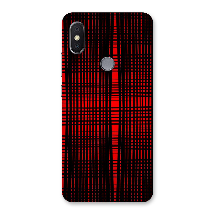 Red Net Design Back Case for Redmi Y2