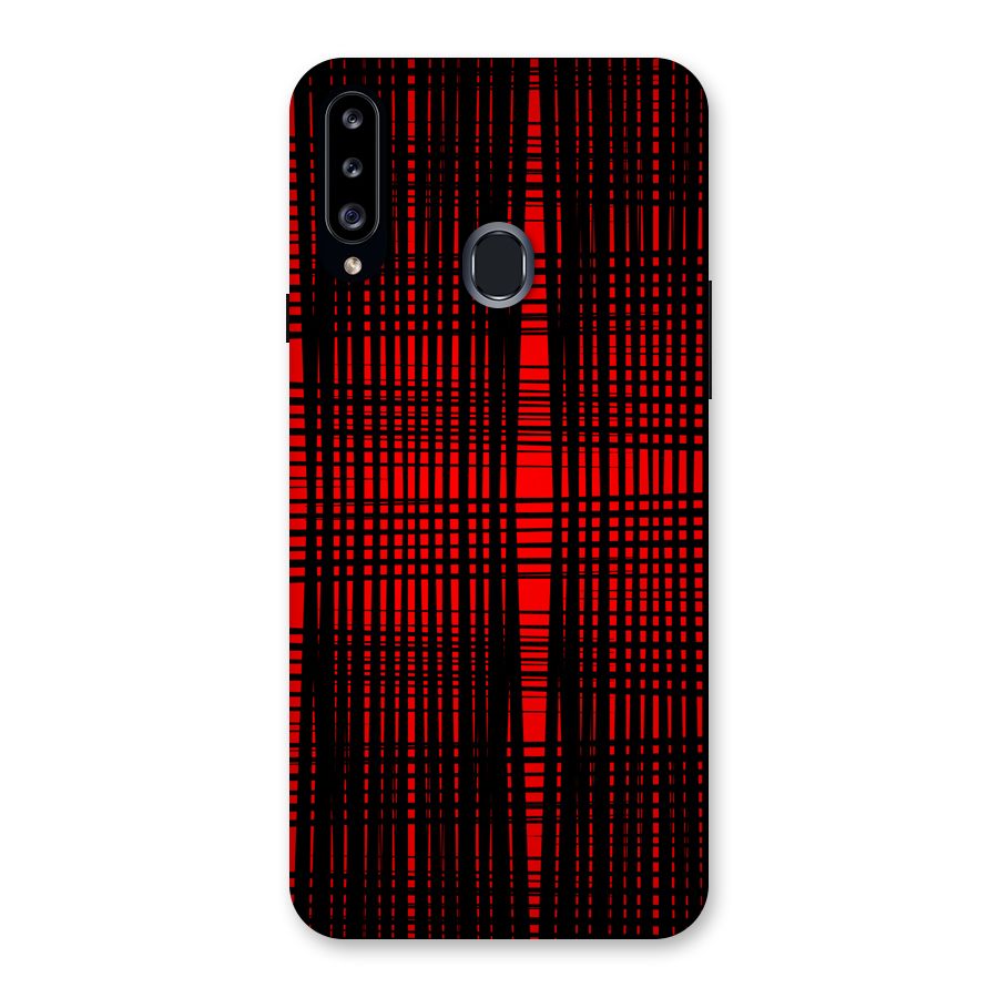 Red Net Design Back Case for Samsung Galaxy A20s