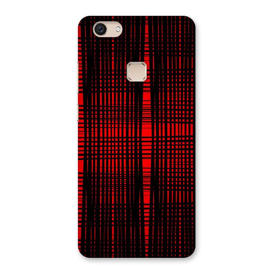 Red Net Design Back Case for Vivo V7