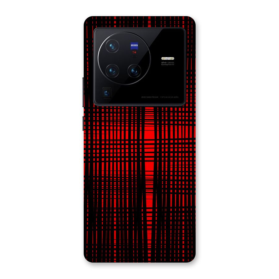 Red Net Design Back Case for Vivo X80 Pro