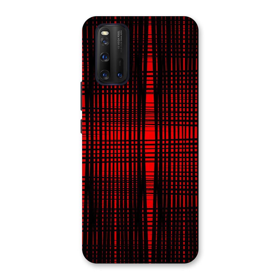 Red Net Design Back Case for Vivo iQOO 3