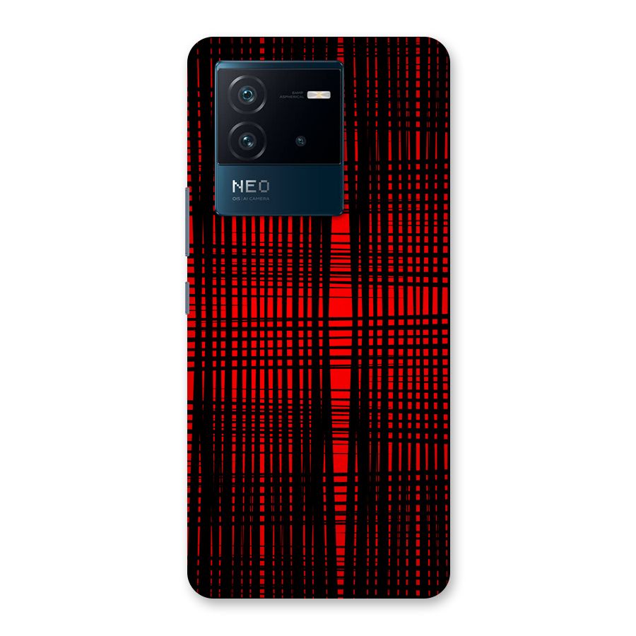 Red Net Design Back Case for Vivo iQOO Neo 6 5G