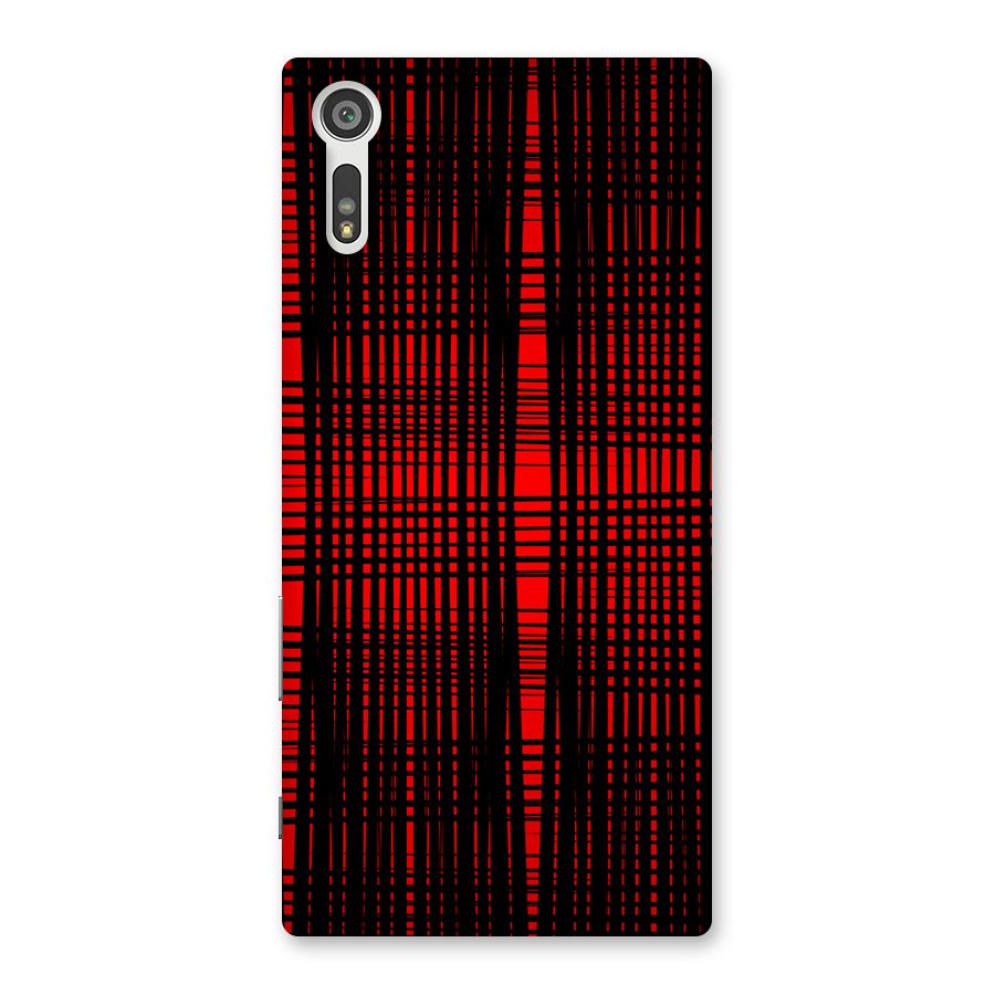 Red Net Design Back Case for Xperia XZ