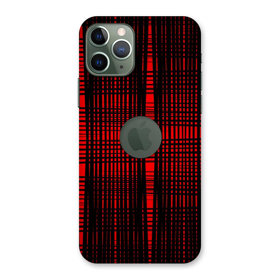 Red Net Design Back Case for iPhone 11 Pro Logo  Cut
