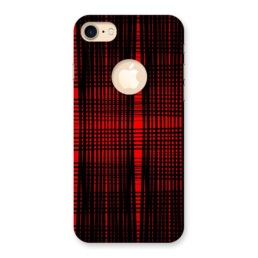 Red Net Design Back Case for iPhone 7 Logo Cut