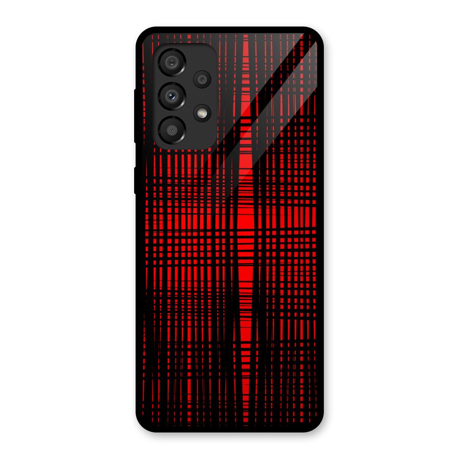 Red Net Design Glass Back Case for Galaxy A33 5G