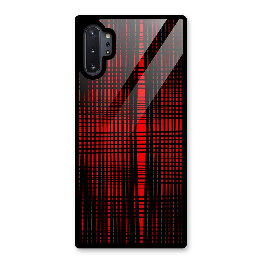 Red Net Design Glass Back Case for Galaxy Note 10 Plus