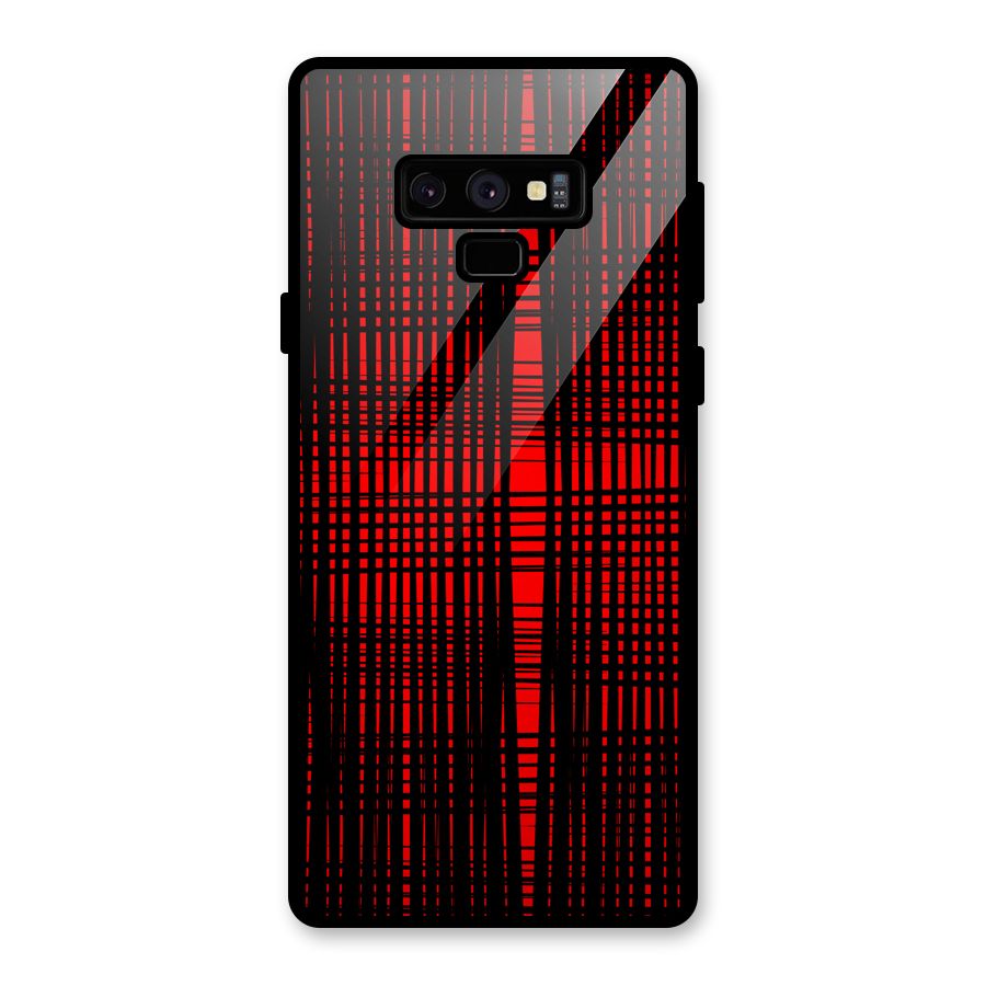 Red Net Design Glass Back Case for Galaxy Note 9