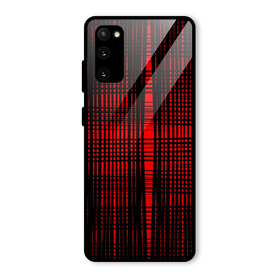 Red Net Design Glass Back Case for Galaxy S20 FE 5G