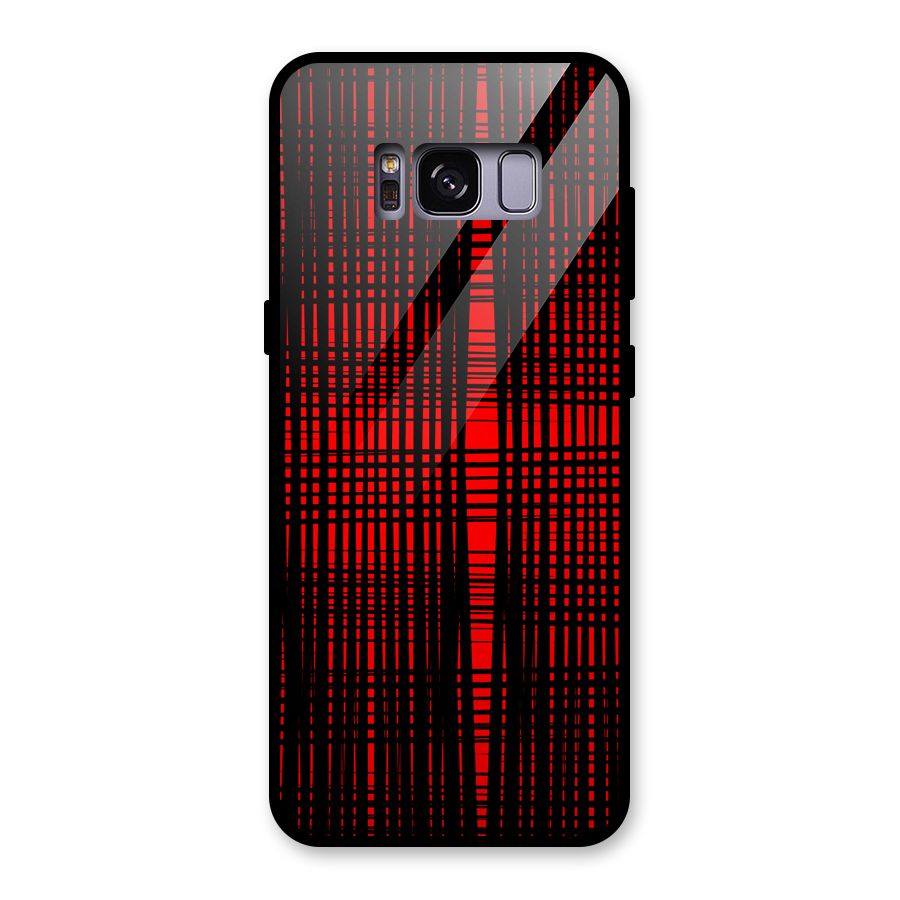 Red Net Design Glass Back Case for Galaxy S8
