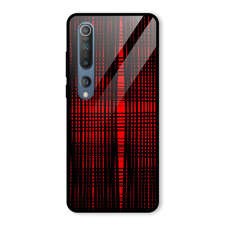 Red Net Design Glass Back Case for Mi 10