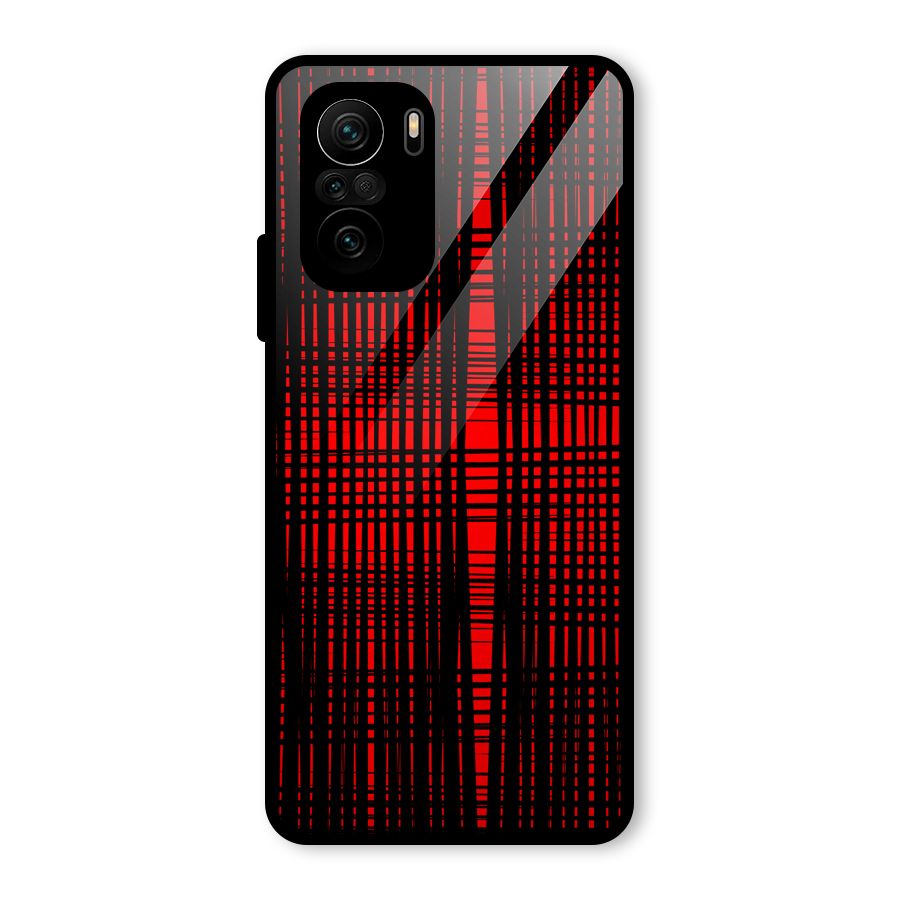 Red Net Design Glass Back Case for Mi 11X Pro