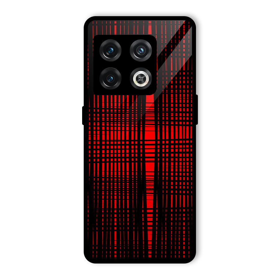 Red Net Design Glass Back Case for OnePlus 10 Pro 5G