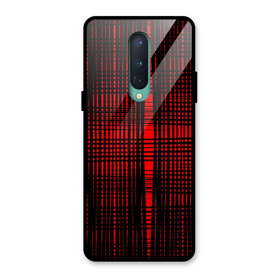 Red Net Design Glass Back Case for OnePlus 8