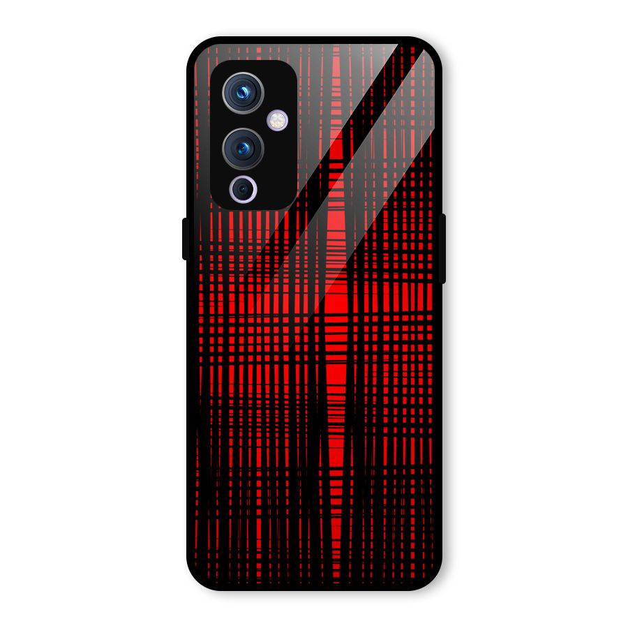 Red Net Design Glass Back Case for OnePlus 9