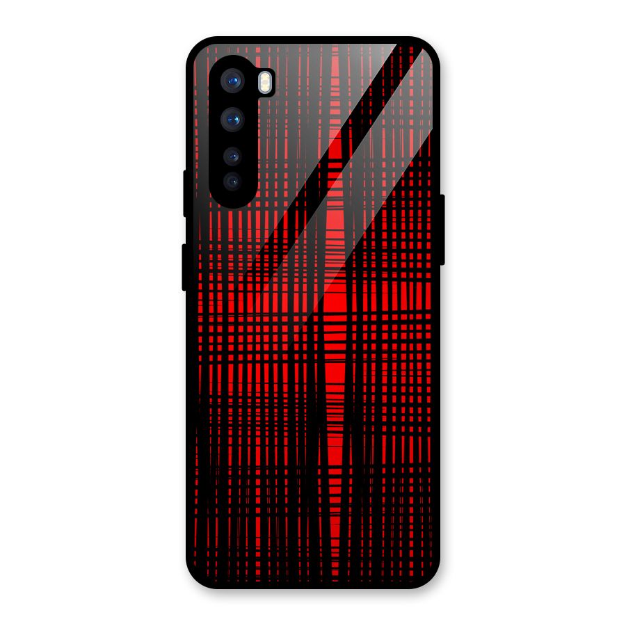 Red Net Design Glass Back Case for OnePlus Nord