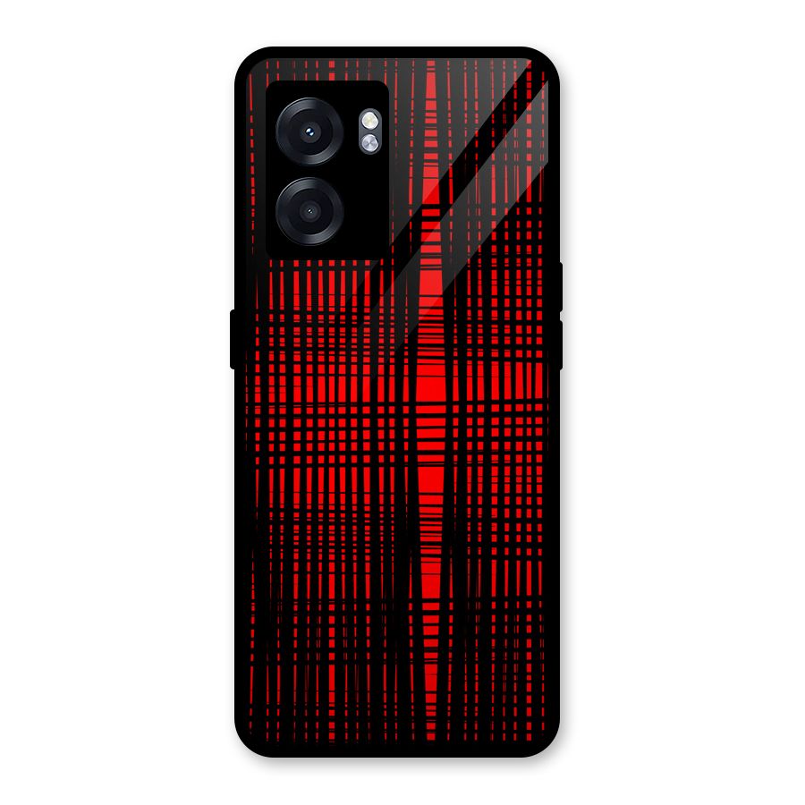 Red Net Design Glass Back Case for Oppo K10 (5G)
