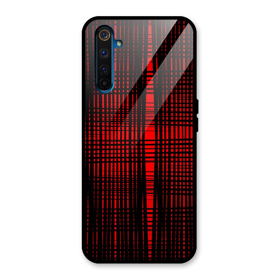 Red Net Design Glass Back Case for Realme 6 Pro