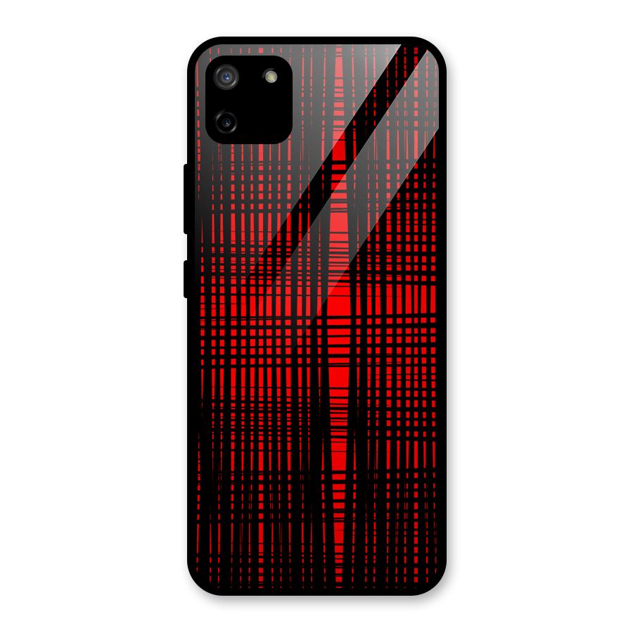 Red Net Design Glass Back Case for Realme C11