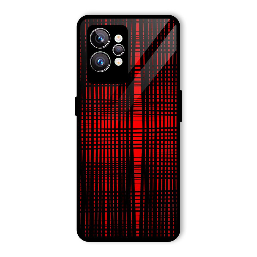 Red Net Design Glass Back Case for Realme GT2 Pro