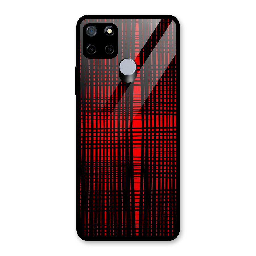 Red Net Design Glass Back Case for Realme Narzo 20