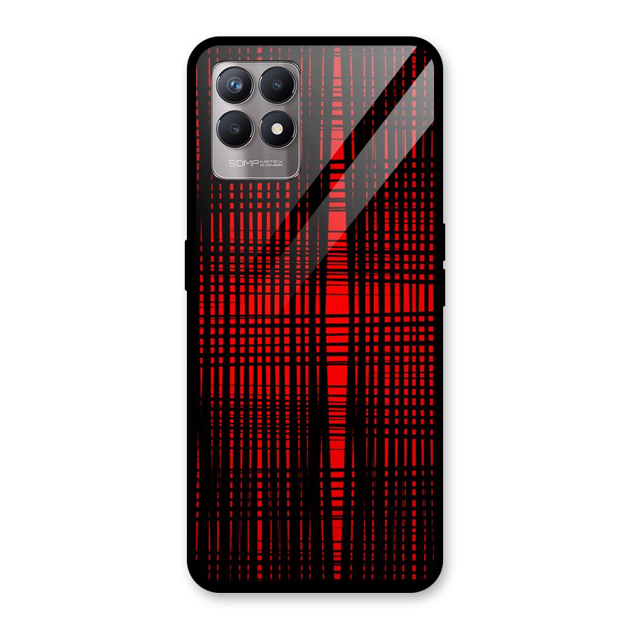 Red Net Design Glass Back Case for Realme Narzo 50