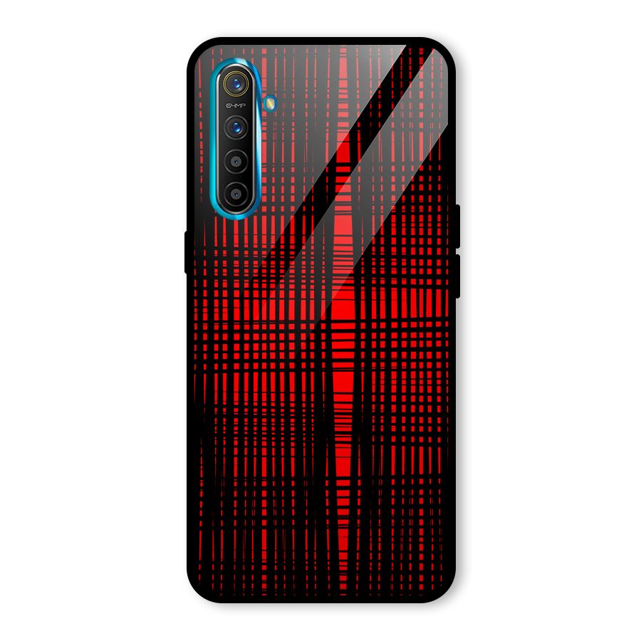 Red Net Design Glass Back Case for Realme X2