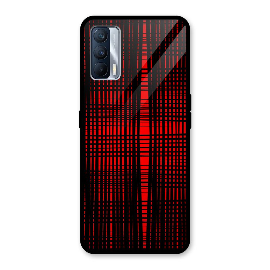 Red Net Design Glass Back Case for Realme X7