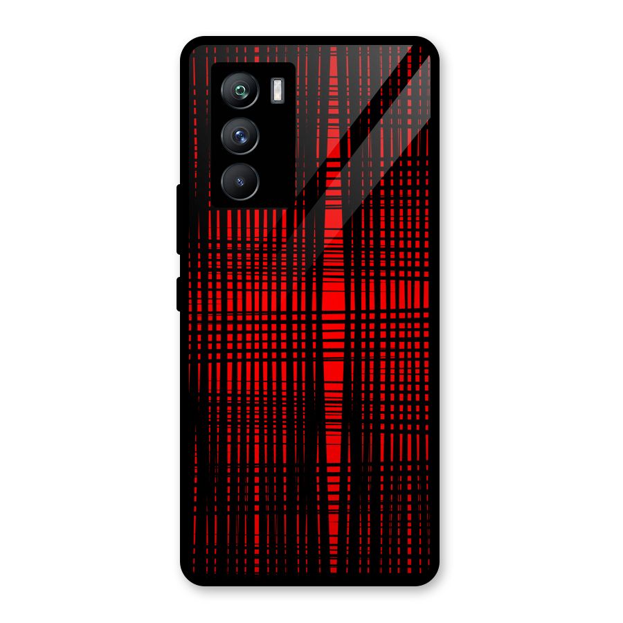 Red Net Design Glass Back Case for Vivo iQOO 9 SE