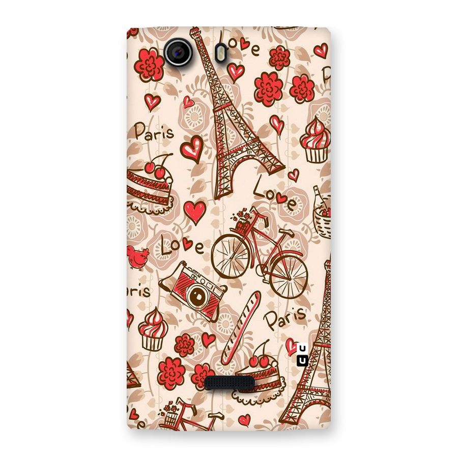 Red Peach City Back Case for Canvas Nitro 2 E311