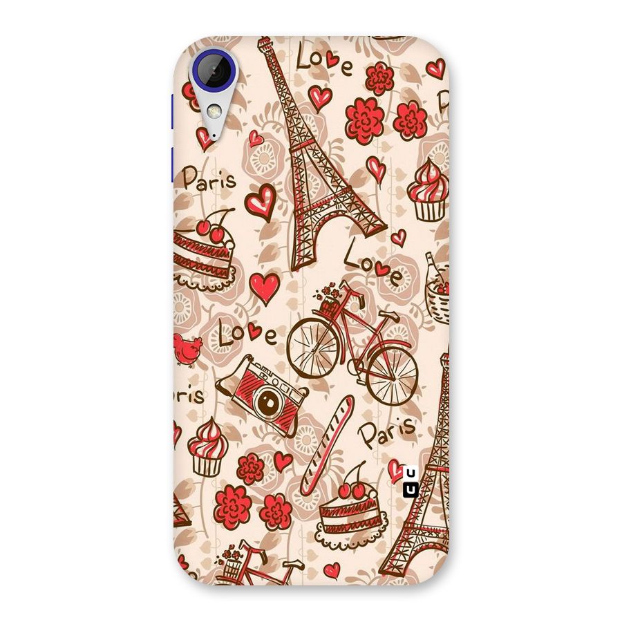 Red Peach City Back Case for Desire 830