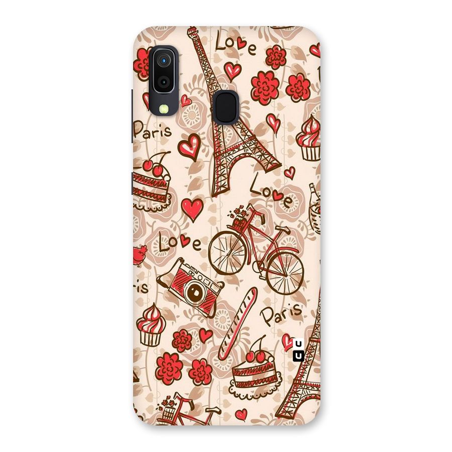 Red Peach City Back Case for Galaxy A20