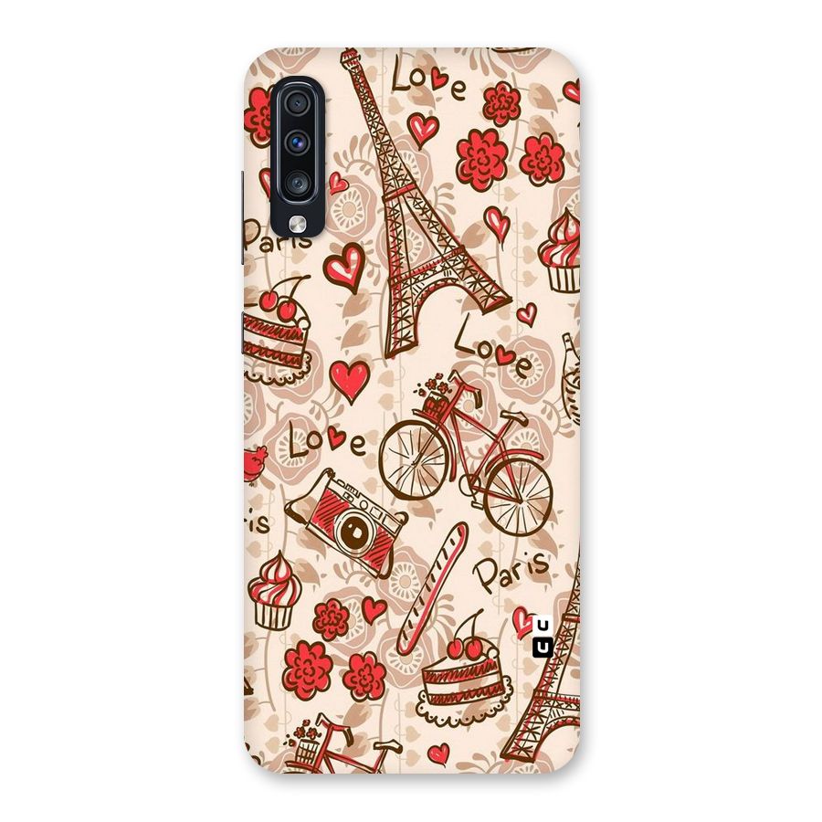 Red Peach City Back Case for Galaxy A70