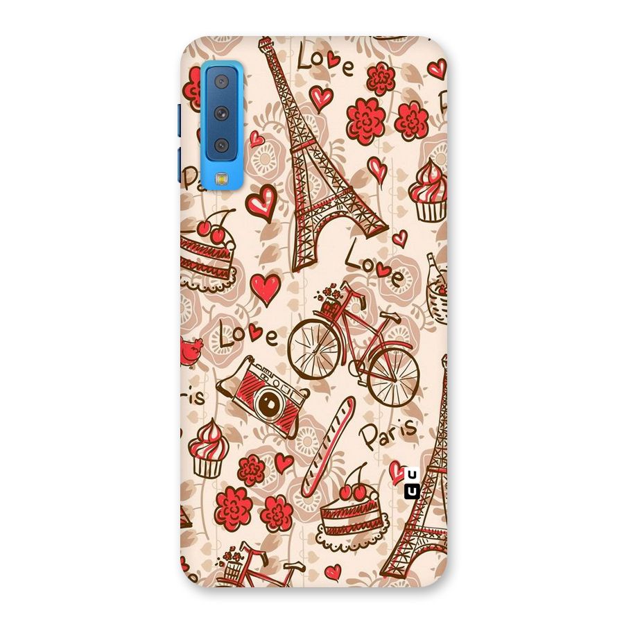 Red Peach City Back Case for Galaxy A7 (2018)