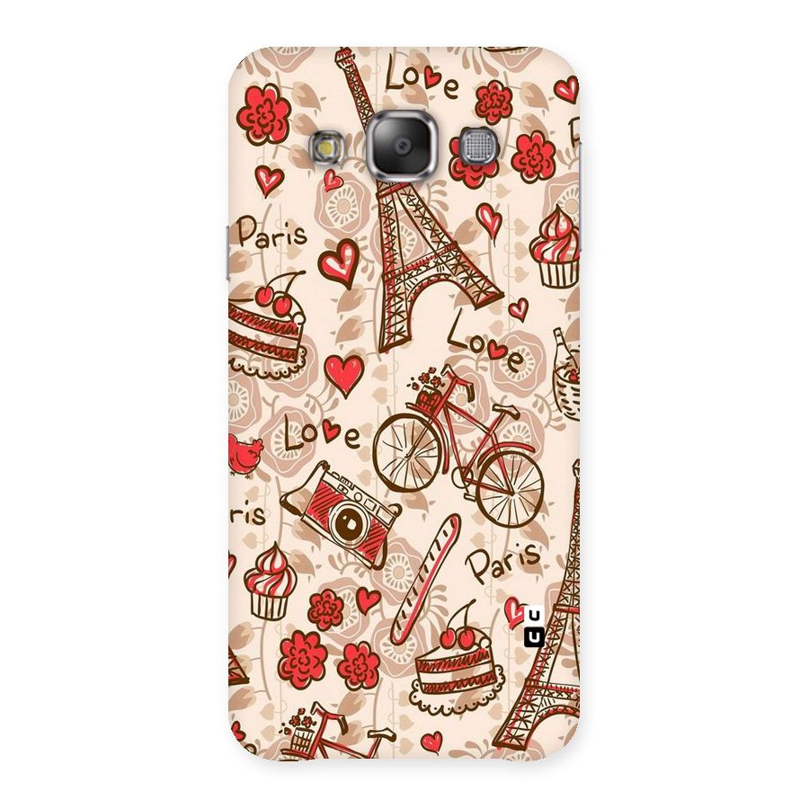 Red Peach City Back Case for Galaxy E7