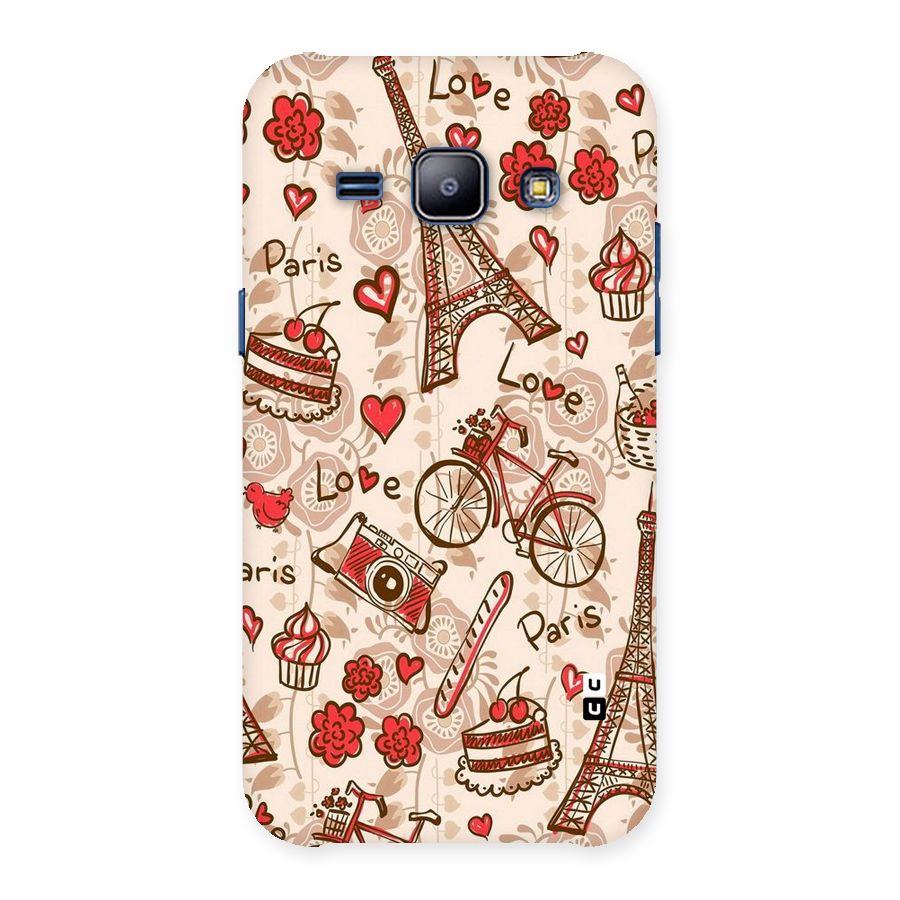 Red Peach City Back Case for Galaxy J1