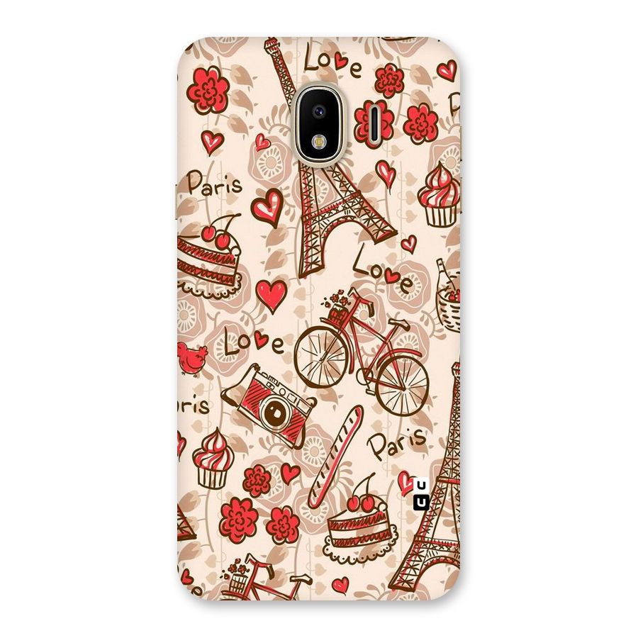 Red Peach City Back Case for Galaxy J4