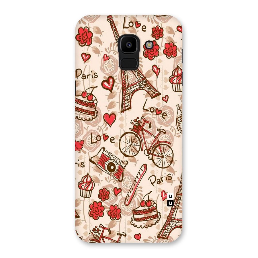 Red Peach City Back Case for Galaxy J6