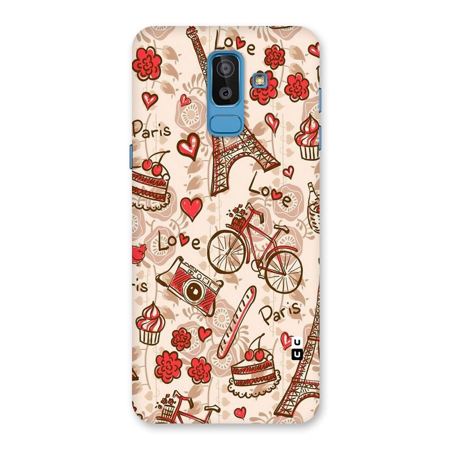 Red Peach City Back Case for Galaxy J8