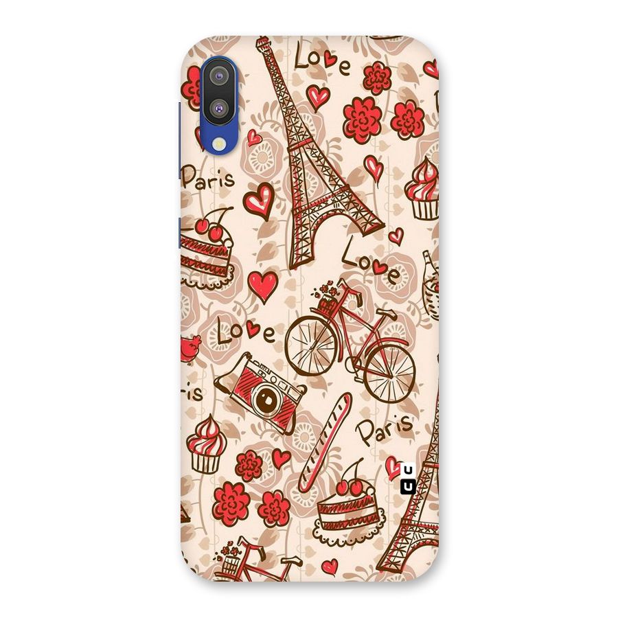 Red Peach City Back Case for Galaxy M10