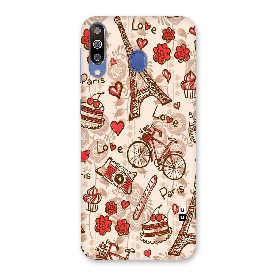 Red Peach City Back Case for Galaxy M30