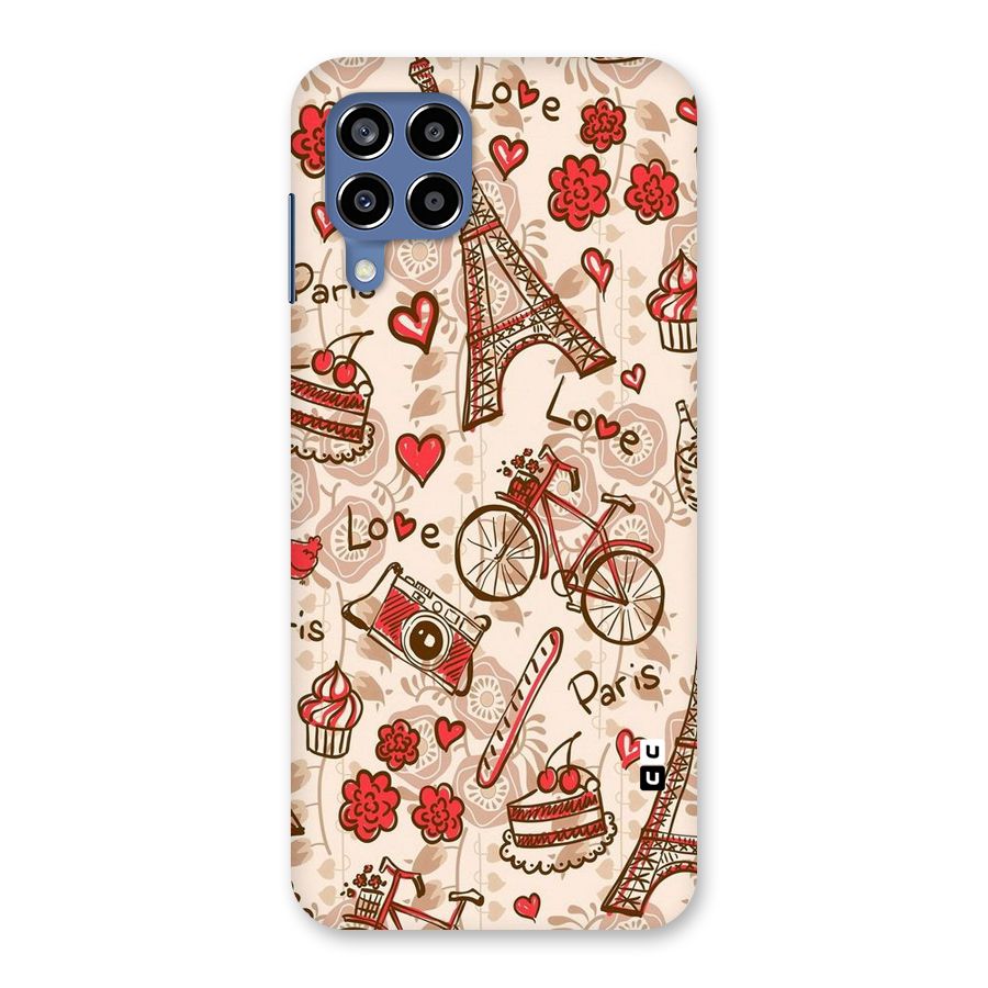 Red Peach City Back Case for Galaxy M53 5G
