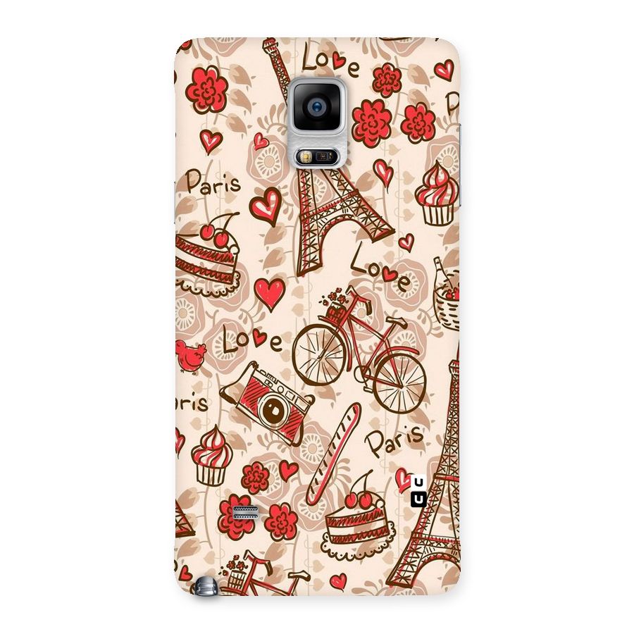 Red Peach City Back Case for Galaxy Note 4