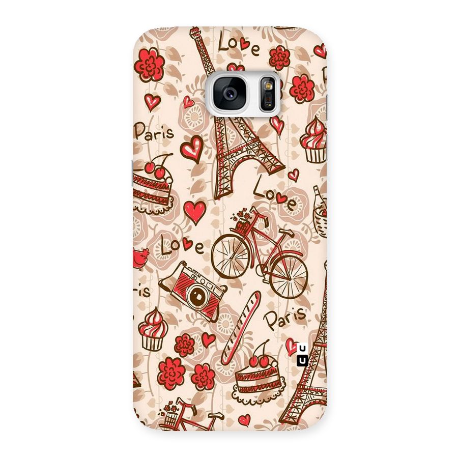 Red Peach City Back Case for Galaxy S7 Edge