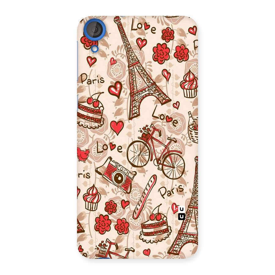 Red Peach City Back Case for HTC Desire 820