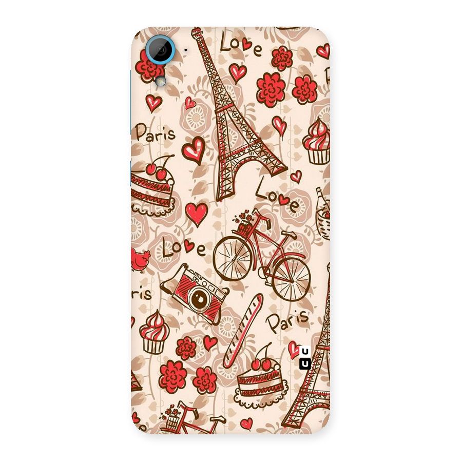 Red Peach City Back Case for HTC Desire 826